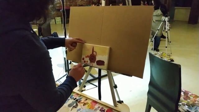 Мастер класс в Москве. Живопись масляными красками. Натюрморт. смотреть онлайн