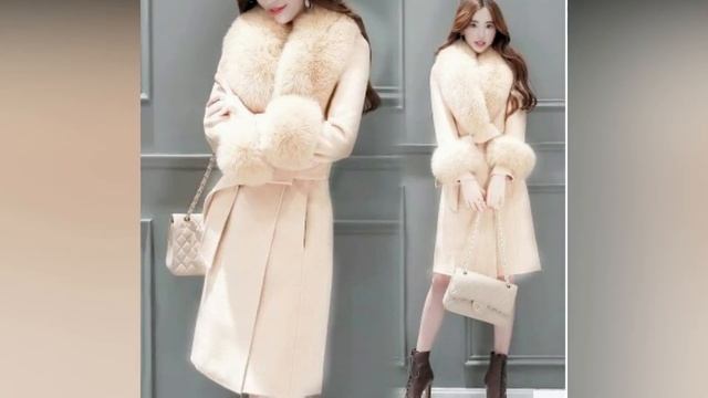 Зимние женские пальто из кашемира с мехом шерстяное пальто смотреть онлайн