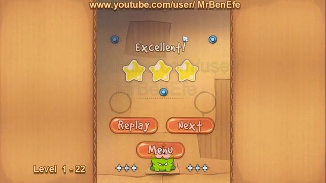 Cut The Rope 1. Cardboard Box Level 22 - 23 Walkthrough Lösung 3 Stars смотреть онлайн