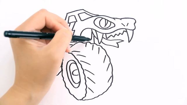 Как нарисовать МОНСТР ТРАК / Рисунок раскраска для детей / Раскрась Ка смотреть онлайн