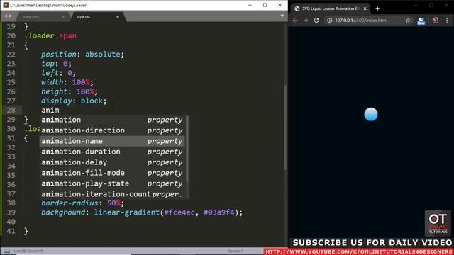 Liquid Loader Animation Effects Using CSS & SVG | CSS Gooey Effects смотреть онлайн