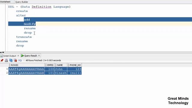 Oracle - DDL & DML Commands | Tamil | iCoding смотреть онлайн