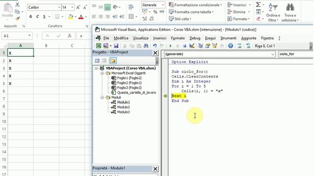Corso VBA Excel ITA - 20 - Ciclo For... Next смотреть онлайн