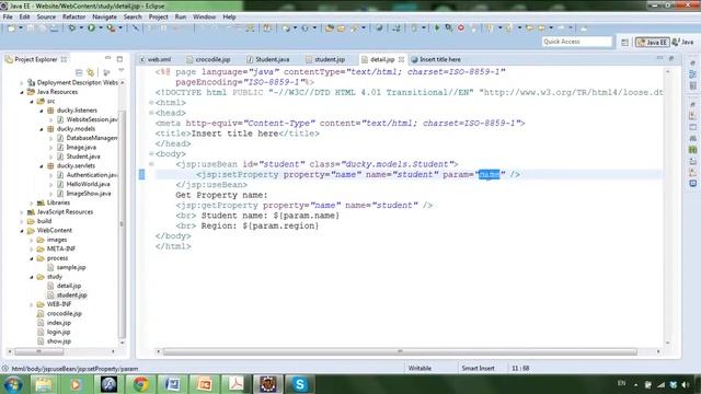 Jsp Servlet 35: jsp setProperty 2 смотреть онлайн