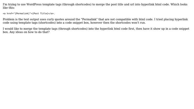 Wordpress: Use template tags in code snippets wordpress смотреть онлайн