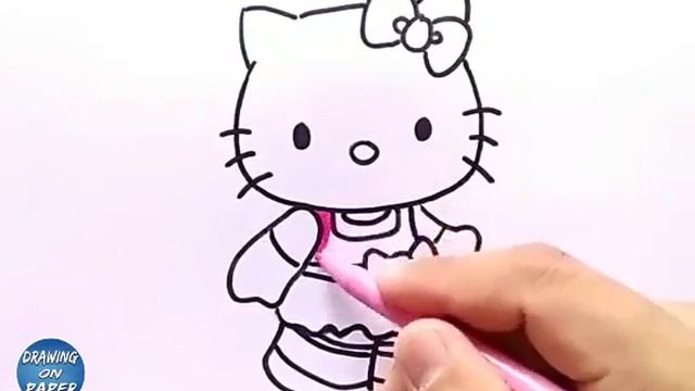 Easy draw Hello Kitty ! Cartoon for kids ? Как нарисовать HelloKity ? Лайфак по рисованию ⚡ смотреть онлайн