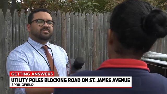 New utilities poles being installed in middle of the sidewalk, community members react смотреть онлайн