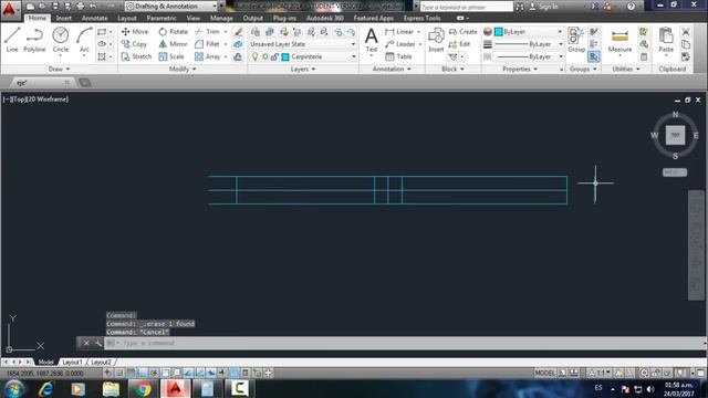 Autocad - Cómo Dibujar un plano de una casa, puertas y ventanas en autocad 2015 (parte 2/4) смотреть онлайн