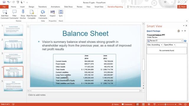 Reviewing Microsoft PowerPoint Report Package Content in Smart View смотреть онлайн