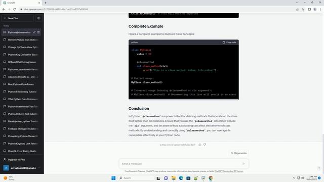 Python classmethod not getting called смотреть онлайн