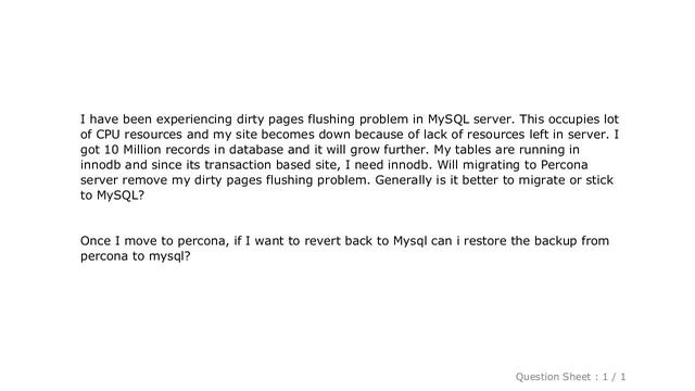 MySQL : Should I migrate from MySQL to Percona server смотреть онлайн