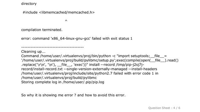 Django : pylibmc installation error using pip in python смотреть онлайн