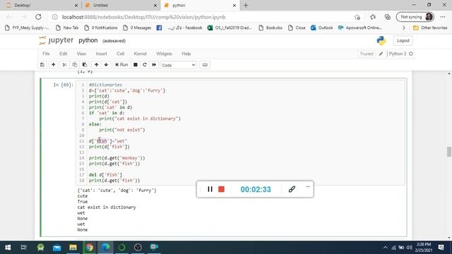 Lecture #06 Dictionary (Key, value) Add , remove , get values in python смотреть онлайн