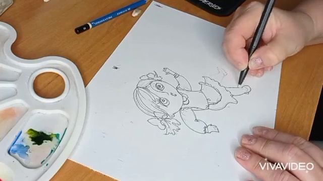 Рисунок Алиса из сказки про Зазеркалье