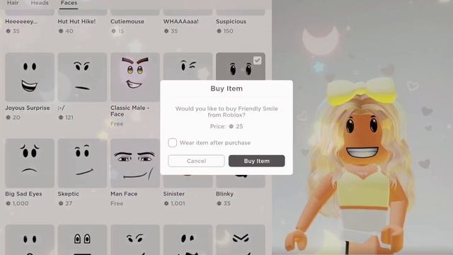 Spending 1k robux on roblox faces ? смотреть онлайн