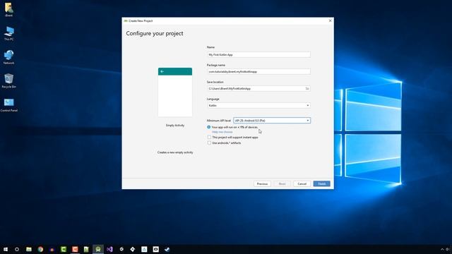 Android Dev Tutorial - Creating a New KOTLIN Project смотреть онлайн