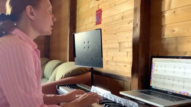 Olga. "Мой кот" игра по нотам двумя руками с сольфеджированием смотреть онлайн