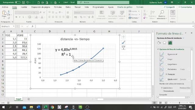 Determinar tipo de función con Excel y calculadora - Ejemplo 1 смотреть онлайн