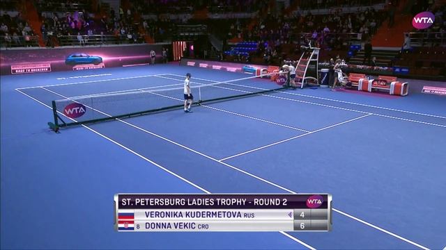 Veronika Kudermetova vs. Donna Vekic | 2019 St. Petersburg Ladies Trophy Second Round смотреть онлайн
