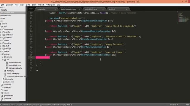laravel 4 sentry 2 exceptions wrong passwrod, user not found, not activated смотреть онлайн
