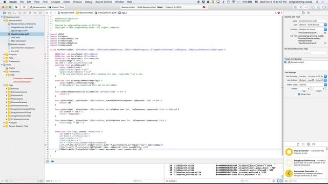 iOS 10 Swift 3 Xcode 8 Firebase tutorials: Adding authentication part 2 смотреть онлайн