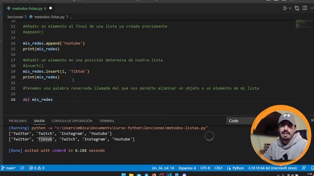 Python desde CERO #14: MÉTODOS para manipular LISTAS (Parte 1/2) смотреть онлайн