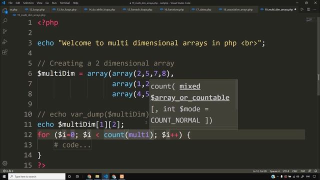 Multi-Dimensional Arrays in Php | PHP Tutorial #19 смотреть онлайн