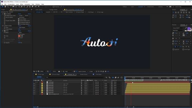 After Effects. Автоматическая анимация заполнения любых форм. Без плагинов или скриптов.