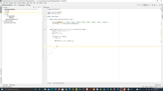 How to find the most frequent word in an array of strings in Java смотреть онлайн