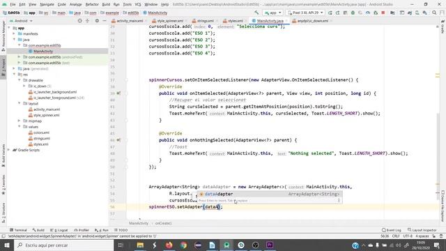 #08 Android Studio - Spinner смотреть онлайн