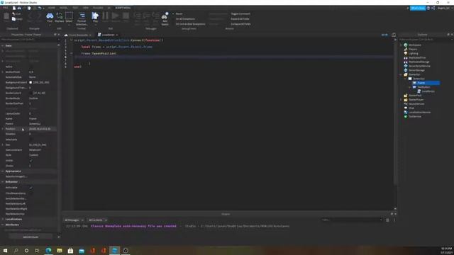 How to Tween A GUI Roblox Scripting Tutorial смотреть онлайн