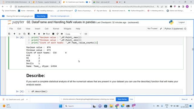 DataFrame in Pandas Python