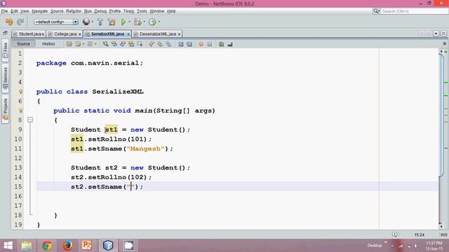 12.4 Serialization of Java Object in XML using XMLEncoder Tutorial смотреть онлайн
