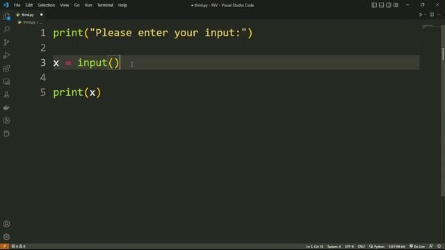 #3. Taking Input From User #python смотреть онлайн