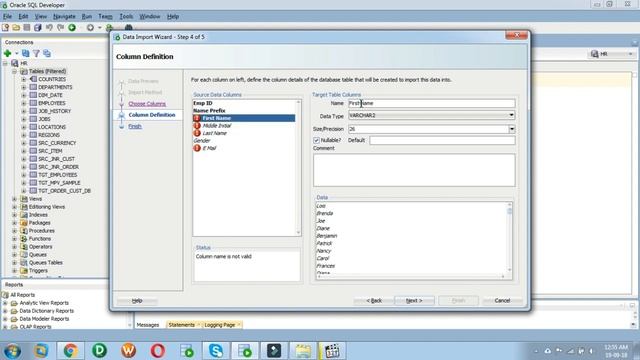 Importing Data from Excel into Oracle Database using SQL Developer смотреть онлайн