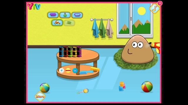 Pou Baby bathing game cartoon for kids. Free online game Pou for childrens смотреть онлайн