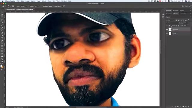 How to create a caricature in photoshop [Time Lapse] смотреть онлайн