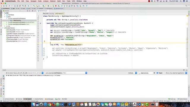 Kotlin Basics: Mutable List and Immutable List Bengali смотреть онлайн
