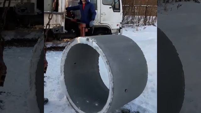 Разгрузка жби колец для колодца манипулятором смотреть онлайн