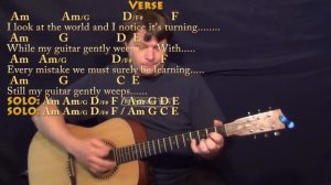 While My Guitar Gently Weeps (Beatles) Guitar Cover Lesson with Chords/Lyrics