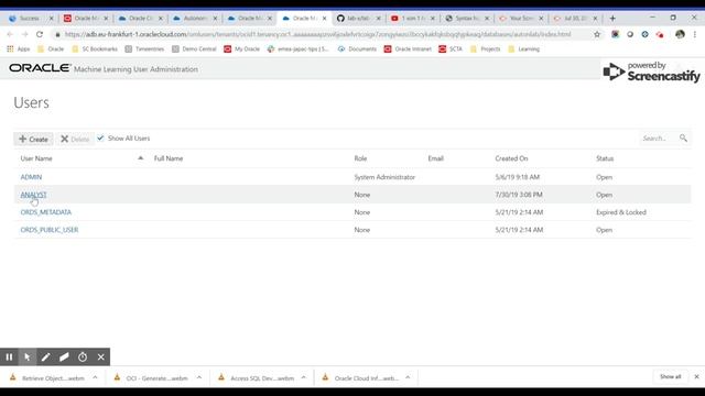 Add user to Oracle Machine Learning смотреть онлайн