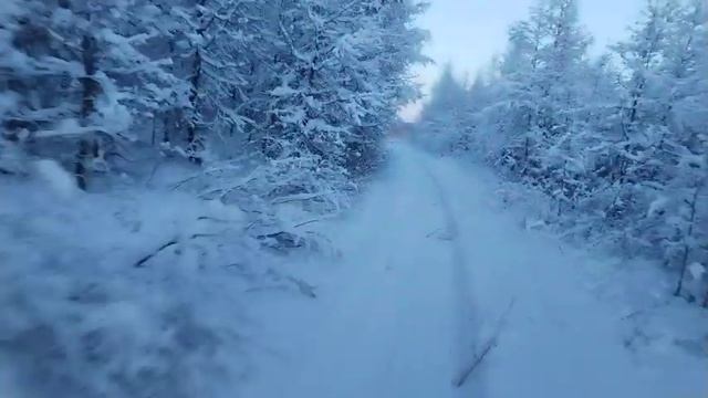 И снова путь на Буране зима морозы (Якутия) смотреть онлайн
