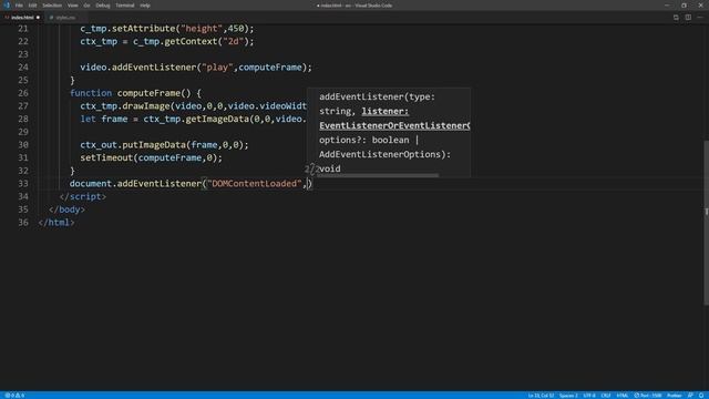 Realtime Video Processing JavaScript Tutorial (No Library) смотреть онлайн