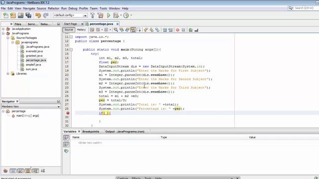 How to calculate percentage of subjects using if else if statement in Java Part-6 смотреть онлайн