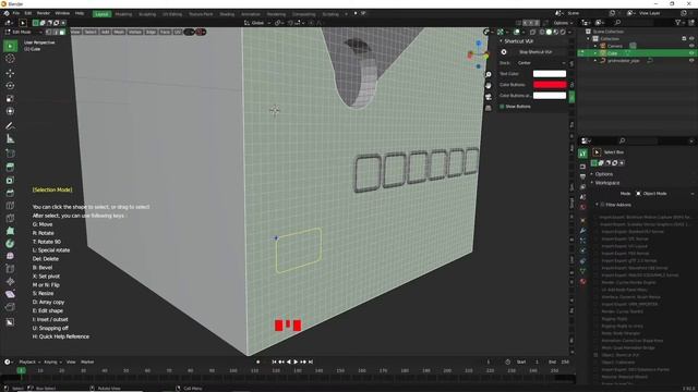 Blender 2.92-Grid modeler Hard Surface addon Tutorial смотреть онлайн