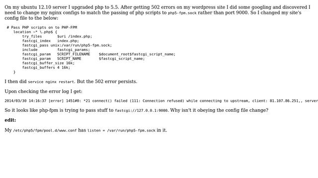 DevOps & SysAdmins: Getting 502 bad gateway after updating php to 5.5 (2 Solutions!!) смотреть онлайн