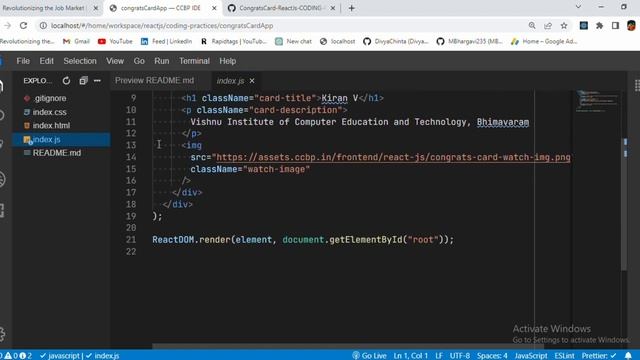 Congrats Card | Coding Practice 1 | REACT JS | NxtWave | CCBP 4.0 смотреть онлайн