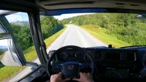 POV Driving Scania S540 - Skjervoy driving Alta road E6