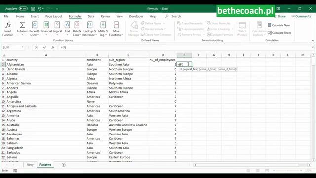 Kurs Excel #10 Funkcje Sumowania i Jeżeli - IF i SUM смотреть онлайн