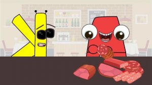 Convenience Store RED YELLOW Food Mukbang vs Alphabet Lore A vs K | Alphabet Lore ANIMATION | ASMR